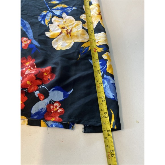 BAND OF GYPSIES Black Floral‎ Bustier Smocked Dress Sz Small - Picture 15 of 16